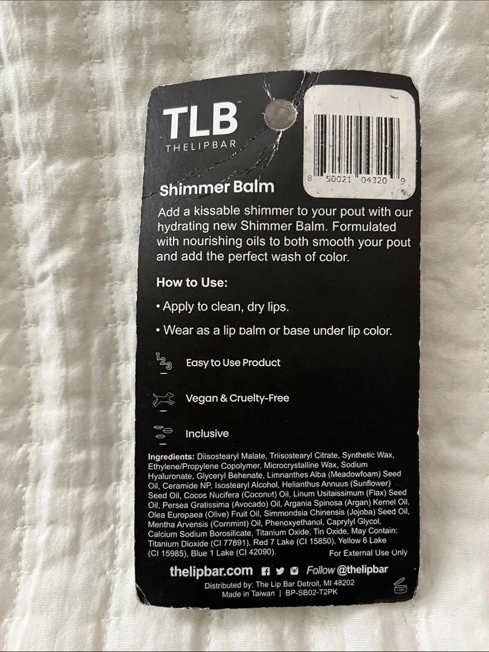 The Lip Bar Shimmer Balm Tinted Lip Balm - Purple (Fine As Wine)